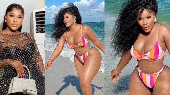 Omo see meat Actress Destiny Etiko shows off her banging body in Bikini Photos 1